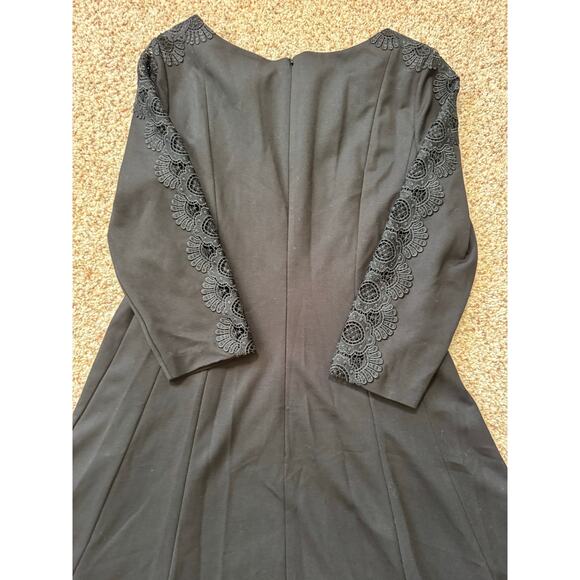 TALBOTS Women's Dress, Black, Elegant Crochet sleeve cutouts; size 8; Black; NWT - Picture 14 of 15